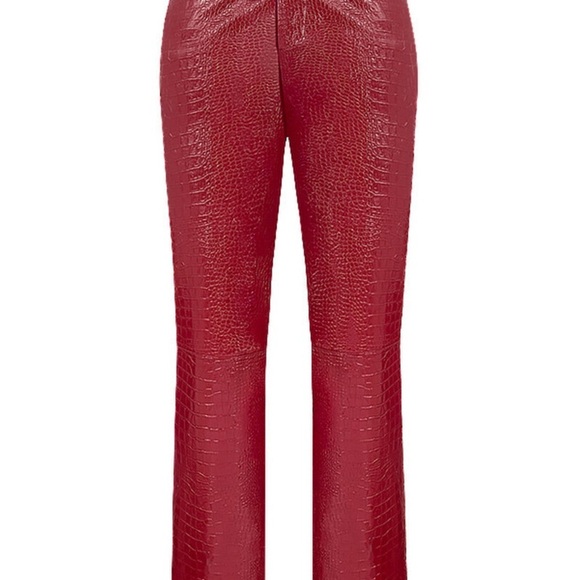 Mistress Rocks βUnconditionalβ Red Vegan Leather Python Pants | Size S - Picture 4 of 15